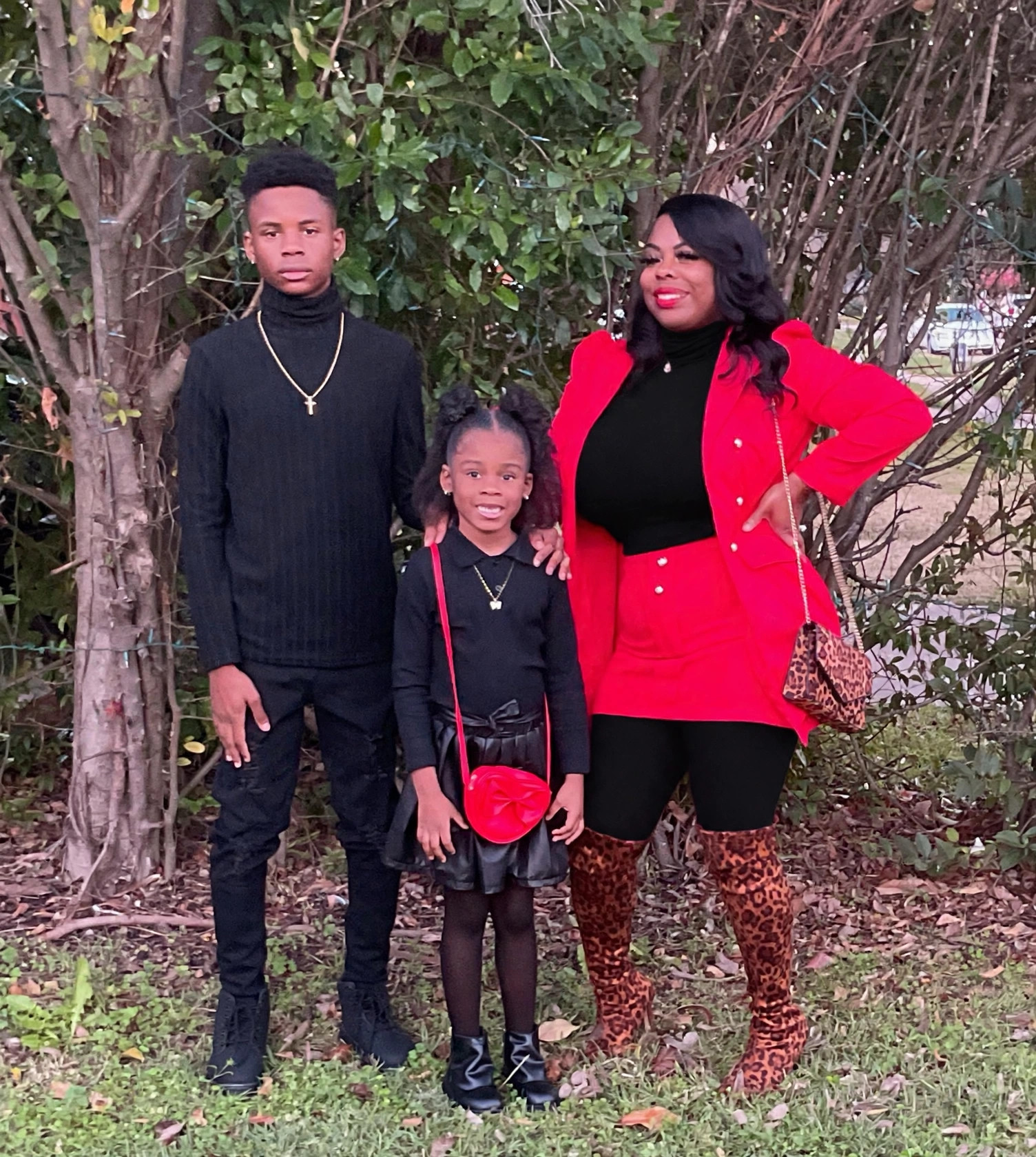 Ashley Johnson with her two children